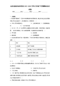 山东省滨州市阳信县2021-2022学年八年级下学期期末历史试题(含答案)