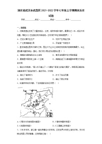 湖北省武汉市武昌区2021-2022学年七年级上学期期末历史试题(含答案)