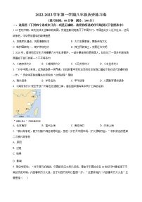 福建省南平市光泽县2022-2023学年八年级上学期第一次综合练习历史试题(含答案)