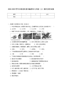 2022-2023学年吉林省长春市榆树市七年级（上）期中历史试卷-（含解析）