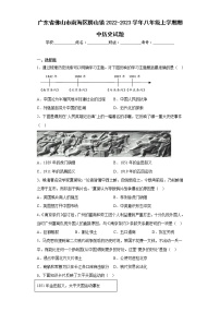 广东省佛山市南海区狮山镇2022-2023学年八年级上学期期中历史试题(含答案)