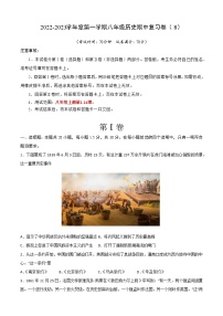 2022-2023学年度第一学期八年级历史期中复习卷（8）