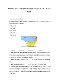 2022-2023学年广东省深圳中学共同体联考九年级（上）期中历史试卷（含解析）