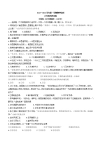 山东省聊城市东阿县2022-2023学年八年级上学期期中历史试题（含答案）