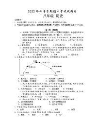 广西壮族自治区河池市宜州区2022-2023学年八年级上学期期中考试历史试题(含答案)