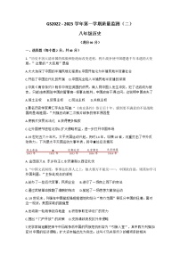 甘肃省陇南市成县2022-2023学年八年级上学期期中考试历史试题（含答案）