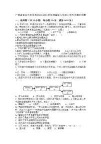 广西百色市田东县2022-2023学年部编版九年级上册历史期中试题(含答案)