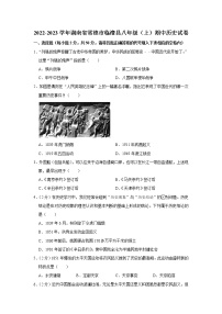 湖南省常德市临澧县2022-2023学年部编版八年级历史上学期期中试卷 (含答案)