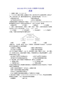 河北省邯郸冀南新区育华实验学校2022-2023学年九年级上学期期中考试历史试题（含答案）