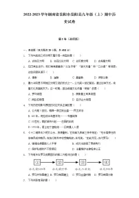 2022-2023学年湖南省岳阳市岳阳县九年级（上）期中历史试卷（含解析）