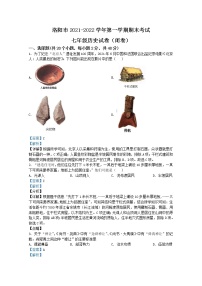 河南省洛阳市2021-2022学年七年级上学期期末历史试题（Word版附解析）