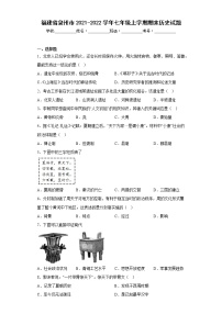 福建省泉州市2021-2022学年七年级上学期期末历史试题(含答案)