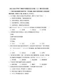 广西南宁市隆安县2022-2023学年九年级上学期期中历史试卷(含答案)