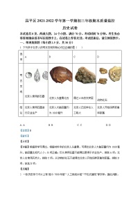 北京市昌平区2021-2022学年九年级历史上学期期末试题（Word解析版）