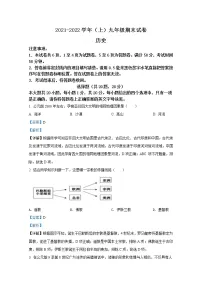 河南省焦作市2021-2022学年九年级历史上学期期末试题（Word解析版）