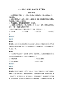 云南省文山州文山市2021-2022学年九年级历史上学期期末试题（Word解析版）