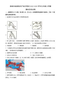 济南市高新技术产业开发区2022-2023学年九年级上学期期末历史试卷（含解析）