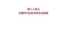 2023年中考历史一轮复习课件：第十八单元 封建时代的欧洲和亚洲国家