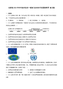 山西省2023年中考备考历史一轮复习走向和平发展的世界 练习题