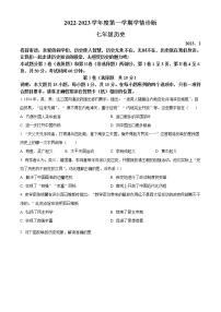 山东省泰安市东平县2022-2023学年七年级上学期期末历史试题（含答案）