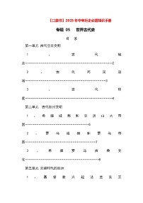 专题05  世界古代史——2023年中考历史必背知识点梳理