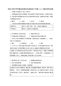 2022-2023学年湖北省武汉市武昌区八年级（上）期末历史试卷（含解析）