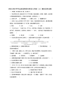 2022-2023学年山东省菏泽市单县七年级（上）期末历史试卷（含解析）