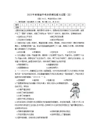 2023年安徽省中考模拟考试历史试题(三)(含答案)