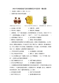 2023年河南省驻马店市泌阳县中考历史一模试卷(含解析)