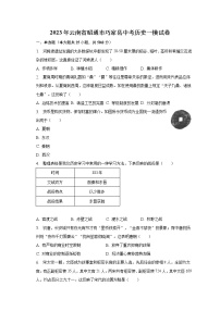 2023年云南省昭通市巧家县中考历史一模试卷（含解析）