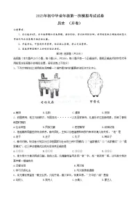 2023年河南省濮阳市中考一模历史试题(含答案)