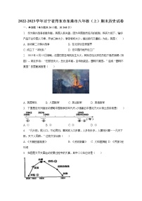 2022-2023学年辽宁省丹东市东港市八年级（上）期末历史试卷-（含解析）