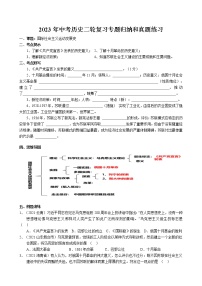 2023年中考历史二轮复习专题归纳和真题练习--国际社会主义运动发展史