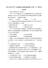 2022-2023学年广东省佛山市南海区狮山镇八年级(下)期中历史试卷(含解析)