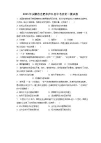 2023年安徽省合肥市庐江县中考历史二模试卷(含答案解析)