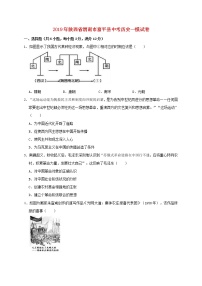 陕西省渭南市富平县中考历史一模试题（含答案）