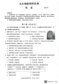 山东省临沂市沂水县2022-2023学年九年级一轮考试历史试题