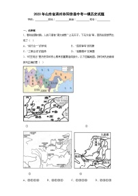 2023年山东省滨州市阳信县中考一模历史试卷(word版)(含解析)