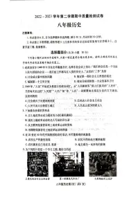 河南省某区县2022-2023学年八年级下学期期中历史试题