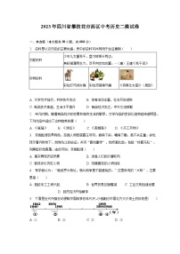 2023年四川省攀枝花市西区中考历史二模试卷（含解析）