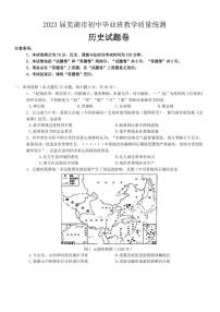 安徽省芜湖市2023届九年级中考三模历史试卷+答案