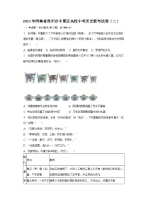 2023年河南省郑州市中原区名校中考历史联考试卷（三）（含解析）