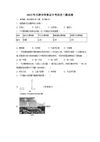 2023年天津市河东区中考历史二模试卷(含解析)