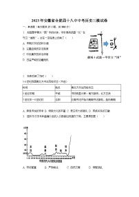 2023年安徽省合肥四十八中中考历史三模试卷(含解析)