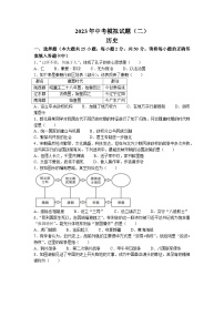 2023年湖南省娄底市新化县中考二模历史试题