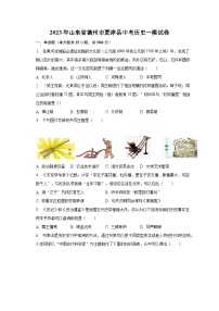 2023年山东省德州市夏津县中考历史一模试卷(含解析)