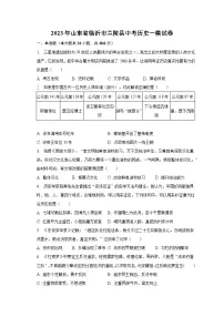 2023年山东省临沂市兰陵县中考历史一模试卷(含答案)