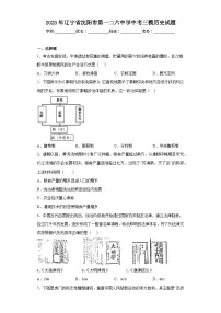 2023年辽宁省沈阳市第一二六中学中考三模历史试题(含解析)