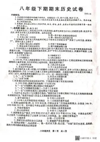 河南省新乡市辉县市2022-2023学年八年级下学期期末历史试题