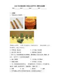 2023年河南省周口市沈丘县中考三模历史试题(含答案)